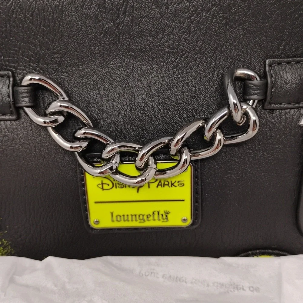 Disney Parks The Haunted Mansion Loungefly Crossbody Bag Chain Purse Handbag NEW